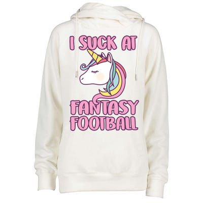 Funny Unicron I Suck At Fantasy Football Womens Funnel Neck Pullover Hood