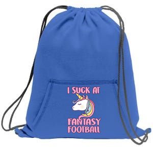 Funny Unicron I Suck At Fantasy Football Sweatshirt Cinch Pack Bag