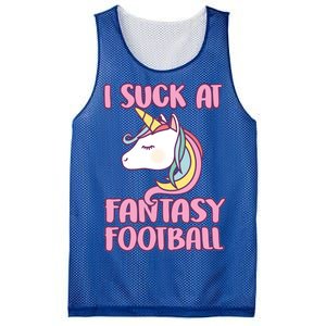 Funny Unicron I Suck At Fantasy Football Mesh Reversible Basketball Jersey Tank