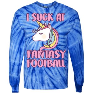 Funny Unicron I Suck At Fantasy Football Tie-Dye Long Sleeve Shirt