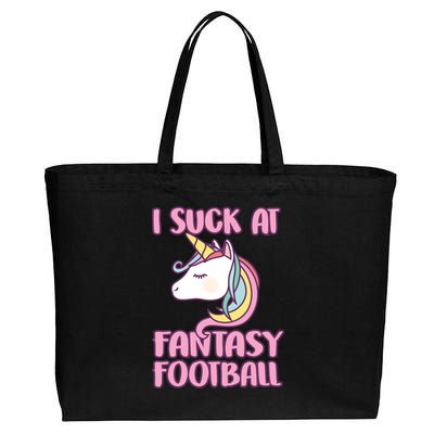 Funny Unicron I Suck At Fantasy Football Cotton Canvas Jumbo Tote