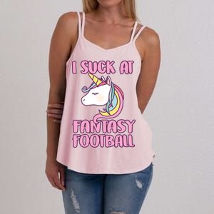 Funny Unicron I Suck At Fantasy Football Women's Strappy Tank