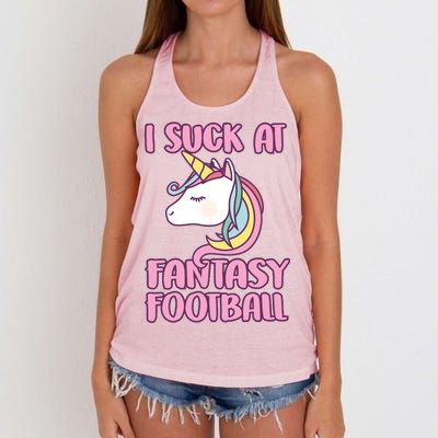 Funny Unicron I Suck At Fantasy Football Women's Knotted Racerback Tank