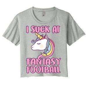 Funny Unicron I Suck At Fantasy Football Women's Crop Top Tee