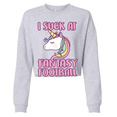 Funny Unicron I Suck At Fantasy Football Cropped Pullover Crew