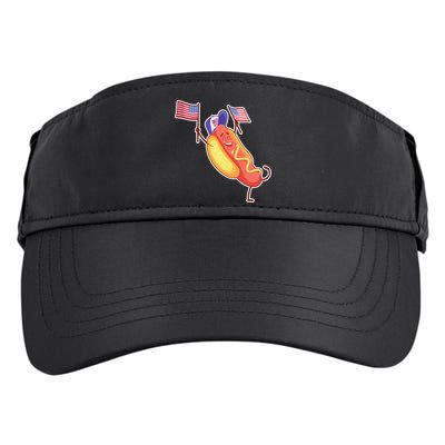 Funny USA American Flag Hotdog Adult Drive Performance Visor