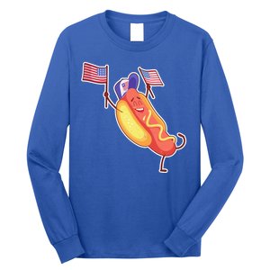 Funny USA American Flag Hotdog Long Sleeve Shirt