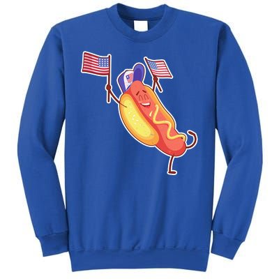 Funny USA American Flag Hotdog Sweatshirt