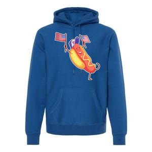 Funny USA American Flag Hotdog Premium Hoodie