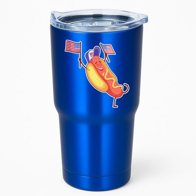 Funny USA American Flag Hotdog Tumbler