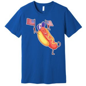 Funny USA American Flag Hotdog Premium T-Shirt