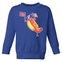 Funny USA American Flag Hotdog Toddler Sweatshirt