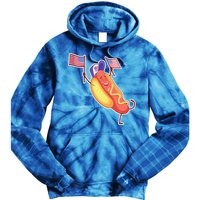 Funny USA American Flag Hotdog Tie Dye Hoodie