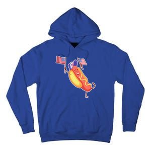 Funny USA American Flag Hotdog Tall Hoodie