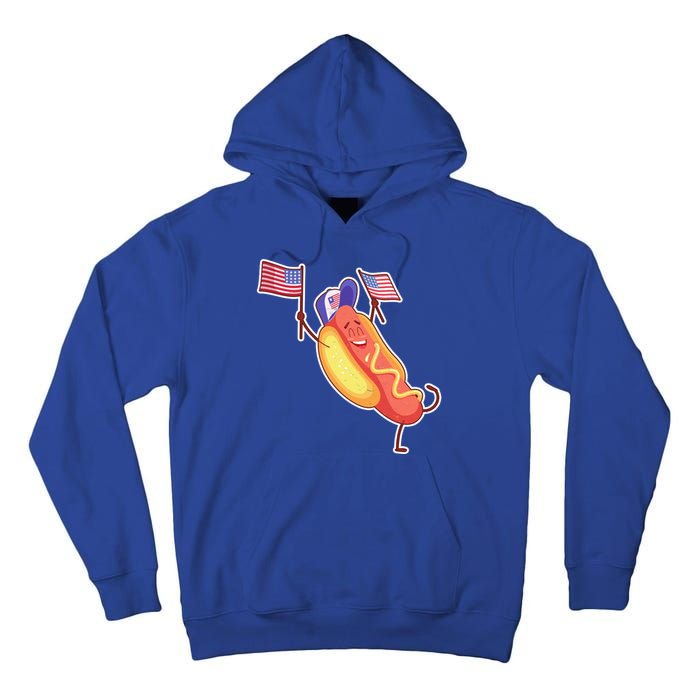 Funny USA American Flag Hotdog Tall Hoodie