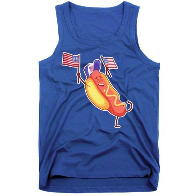 Funny USA American Flag Hotdog Tank Top