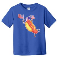 Funny USA American Flag Hotdog Toddler T-Shirt