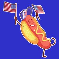 Funny USA American Flag Hotdog Toddler T-Shirt