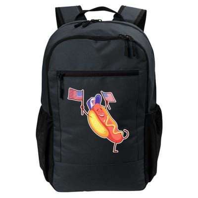 Funny USA American Flag Hotdog Daily Commute Backpack