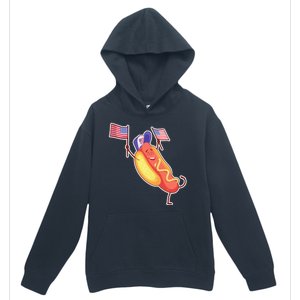 Funny USA American Flag Hotdog Urban Pullover Hoodie