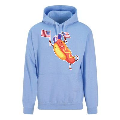 Funny USA American Flag Hotdog Unisex Surf Hoodie