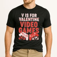 Funny V is For Video Games Gaming Fan Cooling Performance Crew T-Shirt