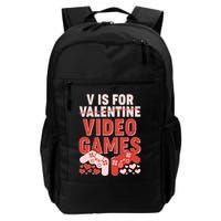 Funny V is For Video Games Gaming Fan Backpack