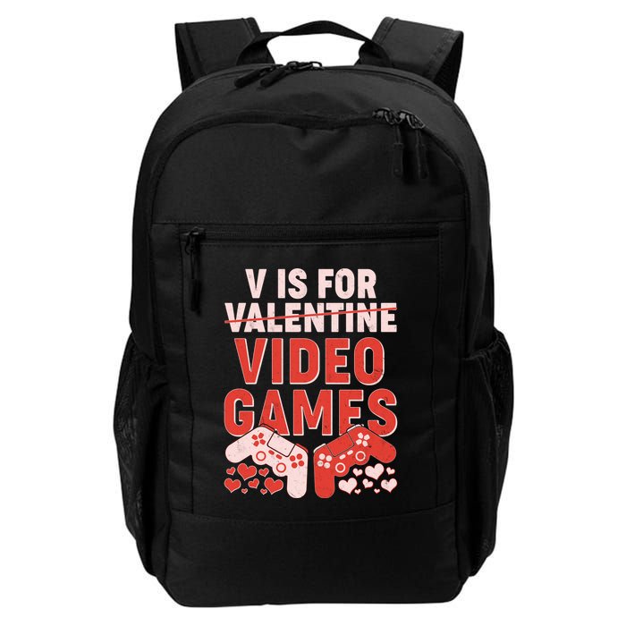 Funny V is For Video Games Gaming Fan Backpack