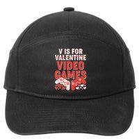 Funny V is For Video Games Gaming Fan 7-Panel Snapback Hat