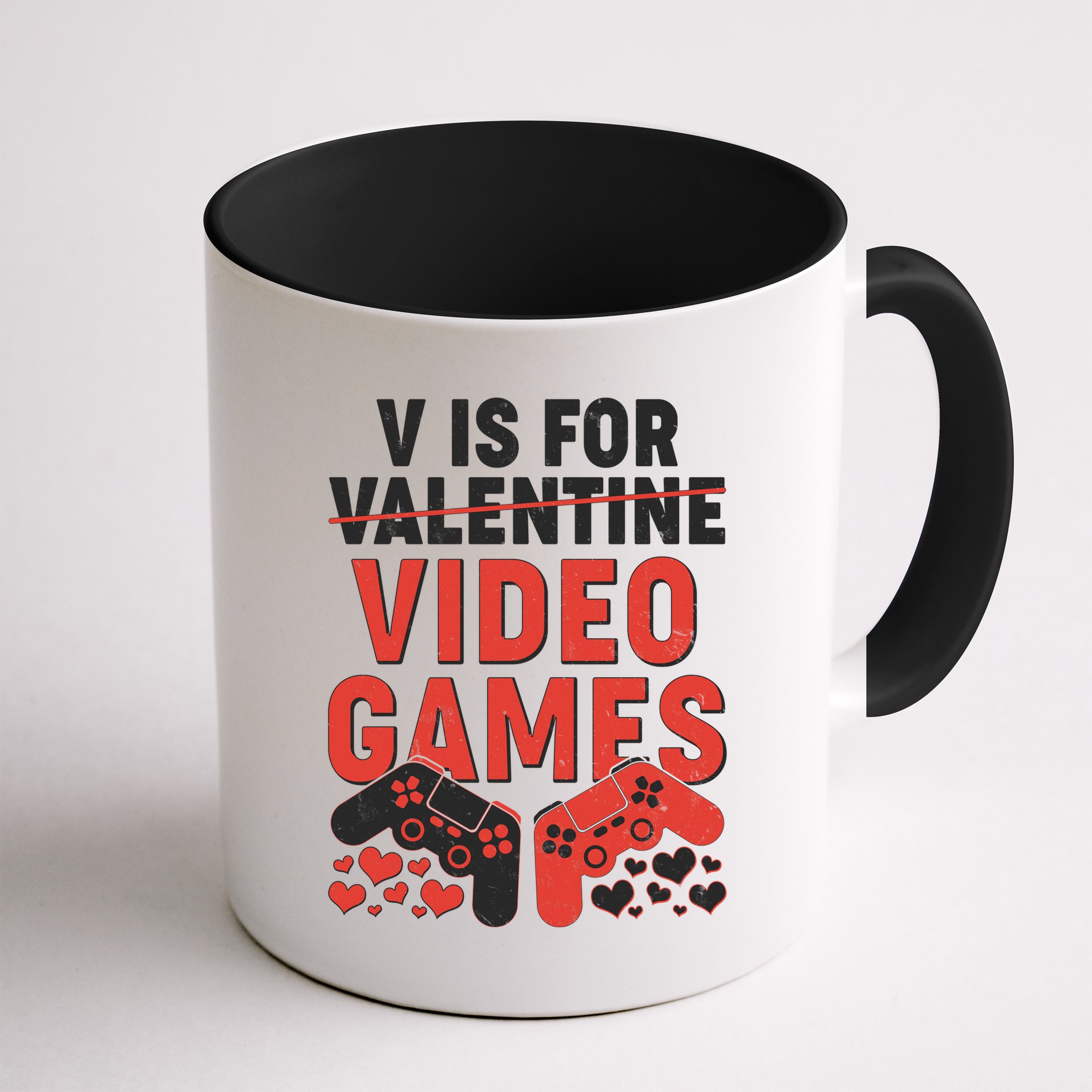 Funny V is For Video Games Gaming Fan Mug