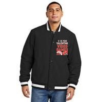 Funny V is For Video Games Gaming Fan Insulated Varsity Jacket