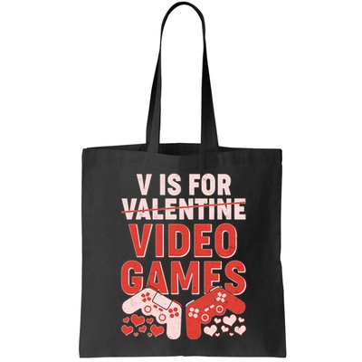 Funny V is For Video Games Gaming Fan Bag