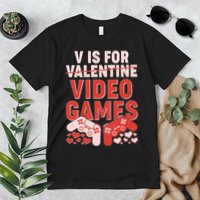 Funny V is For Video Games Gaming Fan Premium T-Shirt