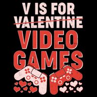 Funny V is For Video Games Gaming Fan Premium T-Shirt