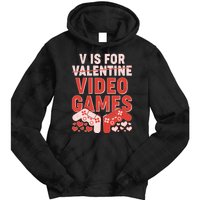 Funny V is For Video Games Gaming Fan Tie Dye Hoodie