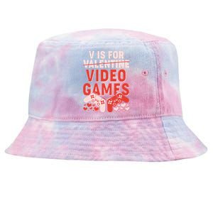 Funny V is For Video Games Gaming Fan Tie-Dyed Bucket Hat