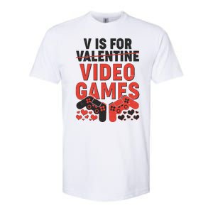 Funny V is For Video Games Gaming Fan Softstyle CVC T-Shirt