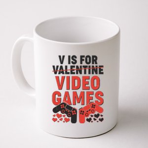 Funny V is For Video Games Gaming Fan Coffee Mug