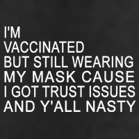 Funny Vaccinated Trust Issues Adult Drive Performance Visor