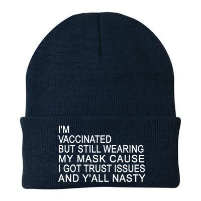 Funny Vaccinated Trust Issues Beanie
