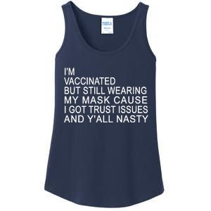 Funny Vaccinated Trust Issues Ladies Essential Tank