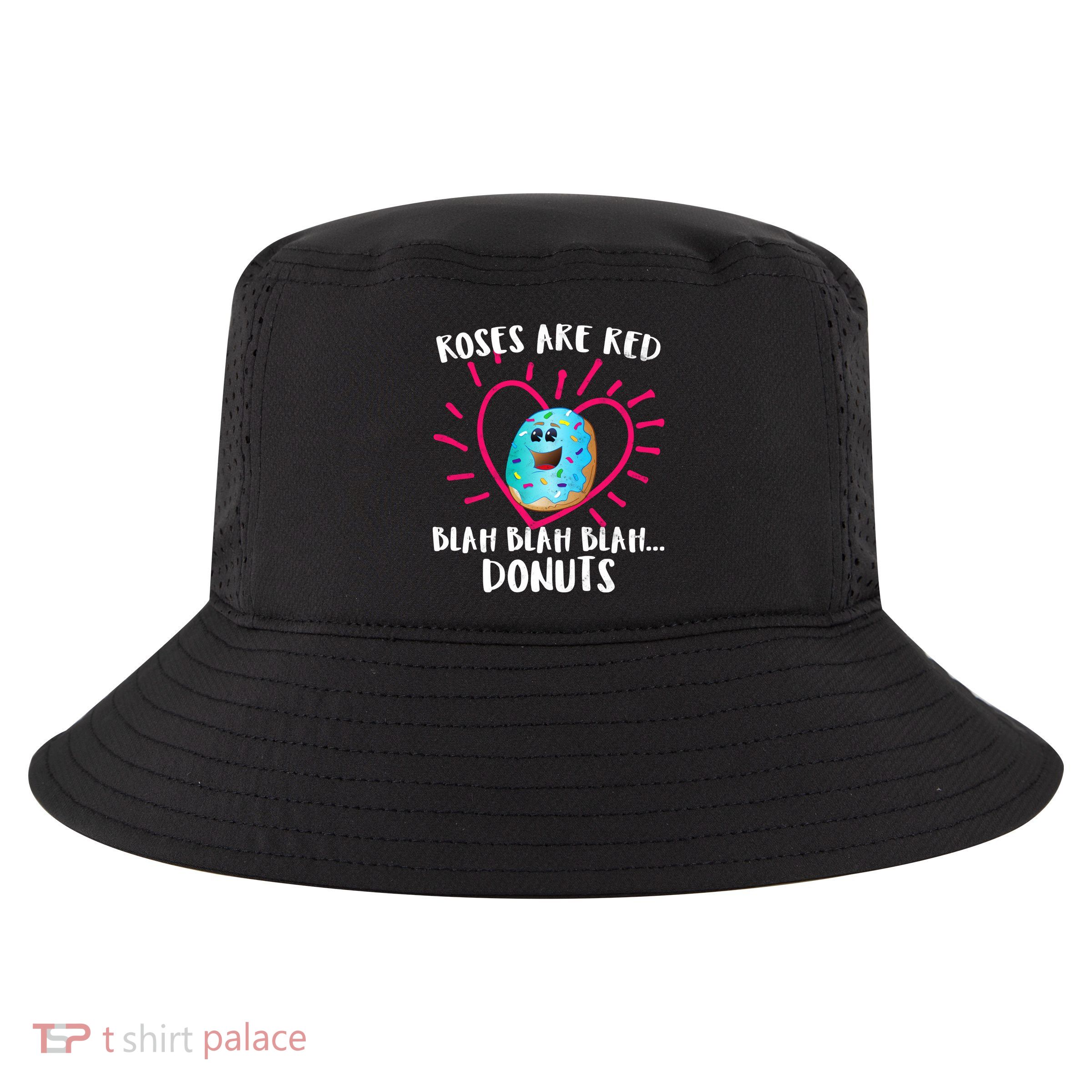 Funny Valentines Day Donuts Roses Are Red Cool Comfort Performance Bucket Hat