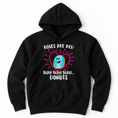 Funny Valentines Day Donuts Roses Are Red Hoodie