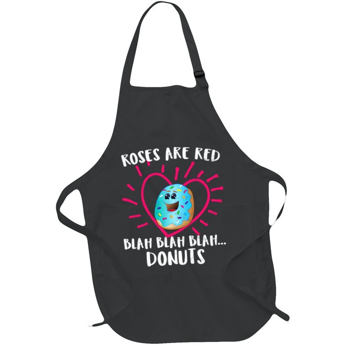 Funny Valentines Day Donuts Roses Are Red Apron