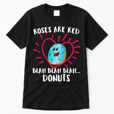 Funny Valentines Day Donuts Roses Are Red Tall T-Shirt