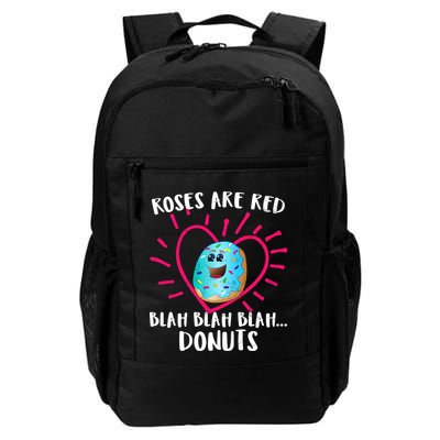 Funny Valentines Day Donuts Roses Are Red Daily Commute Backpack