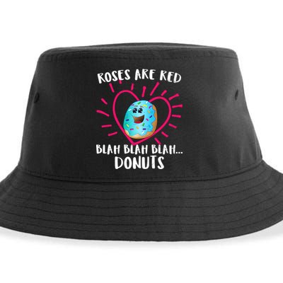 Funny Valentines Day Donuts Roses Are Red Sustainable Bucket Hat