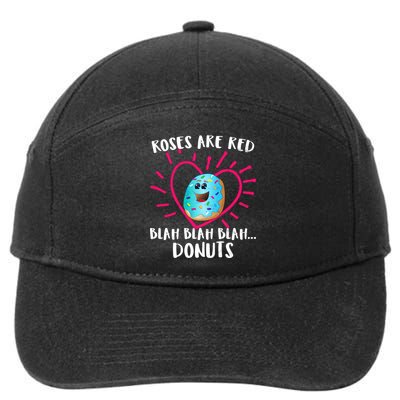 Funny Valentines Day Donuts Roses Are Red 7-Panel Snapback Hat