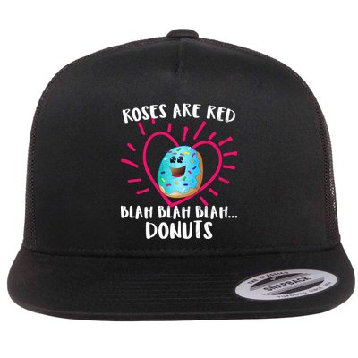 Funny Valentines Day Donuts Roses Are Red Flatbill Hat