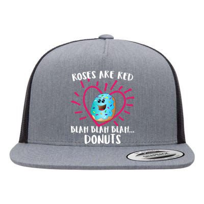 Funny Valentines Day Donuts Roses Are Red Flat Bill Trucker Hat